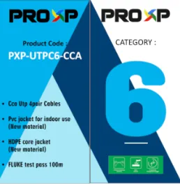 FTP/UTP<br> PROXP UTP cat 6 CCA Indoor